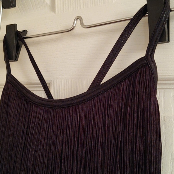 GIRLS | Weissman Black Fringe Bodysuit | Child Sz Large 14 - Picture 6 of 8
